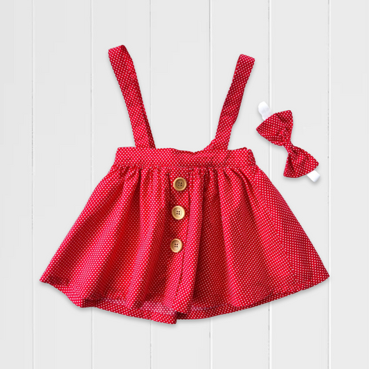 La Sienna Suspender Skirt Set - 1y