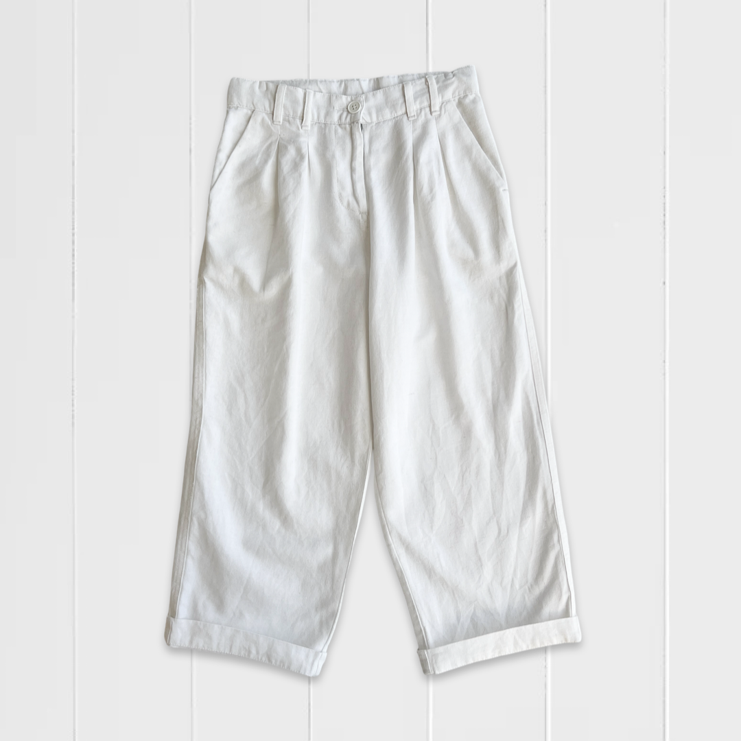 Feather Drum Linen Pants - 6y